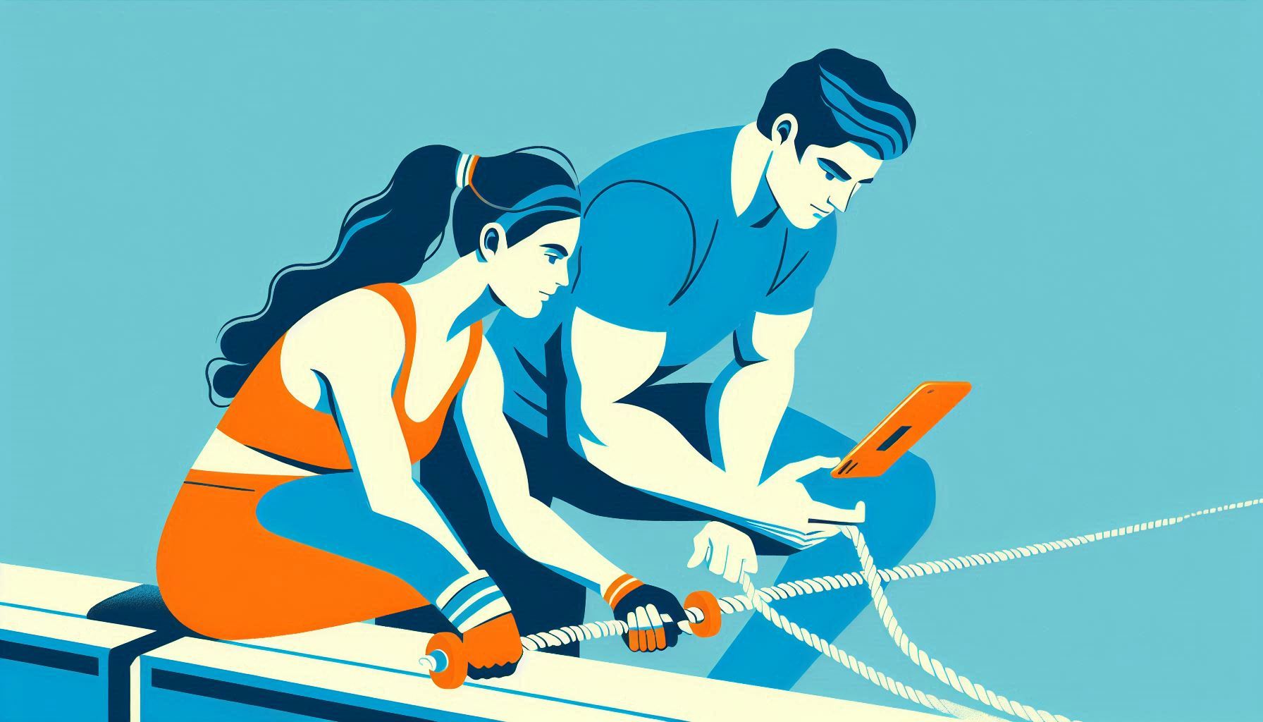 در حال ورزش کردن 